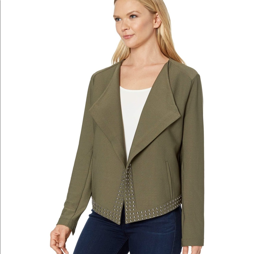 Lysse Studded graham jacket olive green